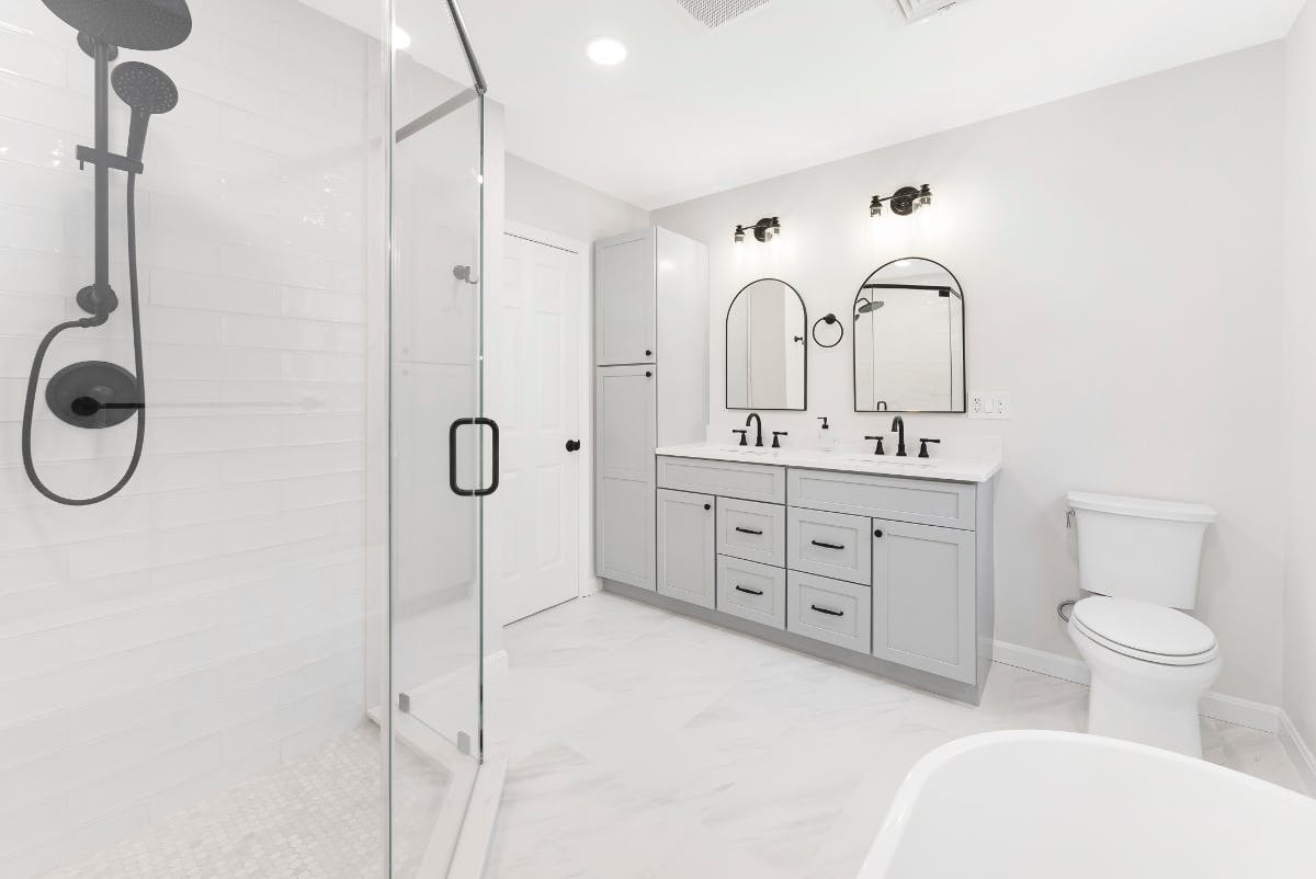 photo of a beautiful and modern remodeled bathroom